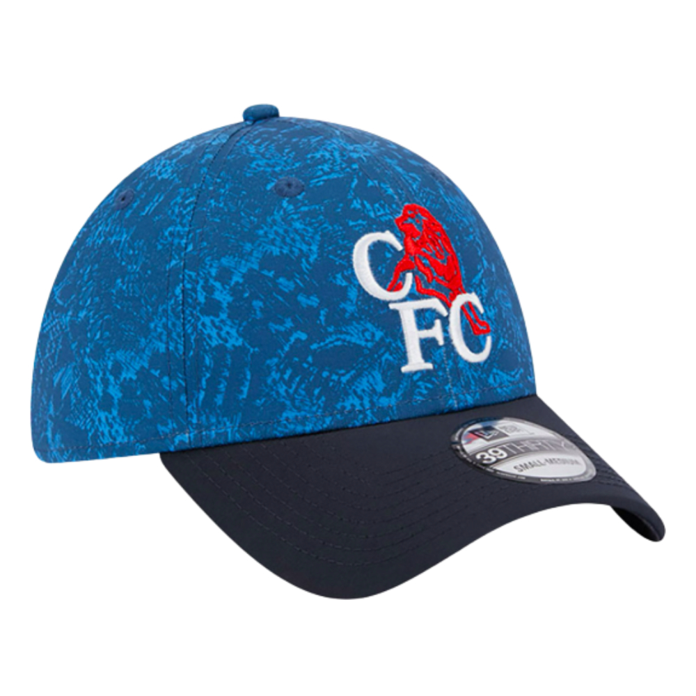 2023-2024 Chelsea Lion Crest All Over 39Thirty Stretch Cap (Blue)