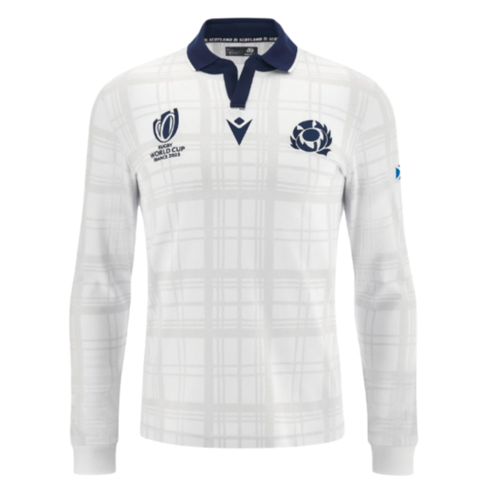 Scotland 2023 RWC Long Sleeve Away Cotton Shirt (Your Name)