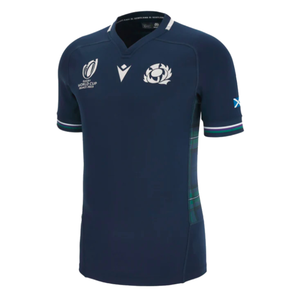 Scotland RWC 2023 Bodyfit Home Rugby Shirt (Your Name)