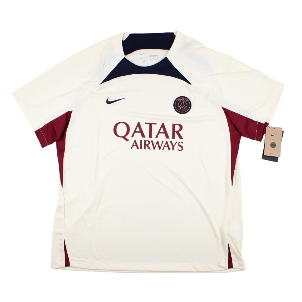 2023-2024 PSG Strike Dri-Fit Training Shirt (Cream) (Pauleta 9)