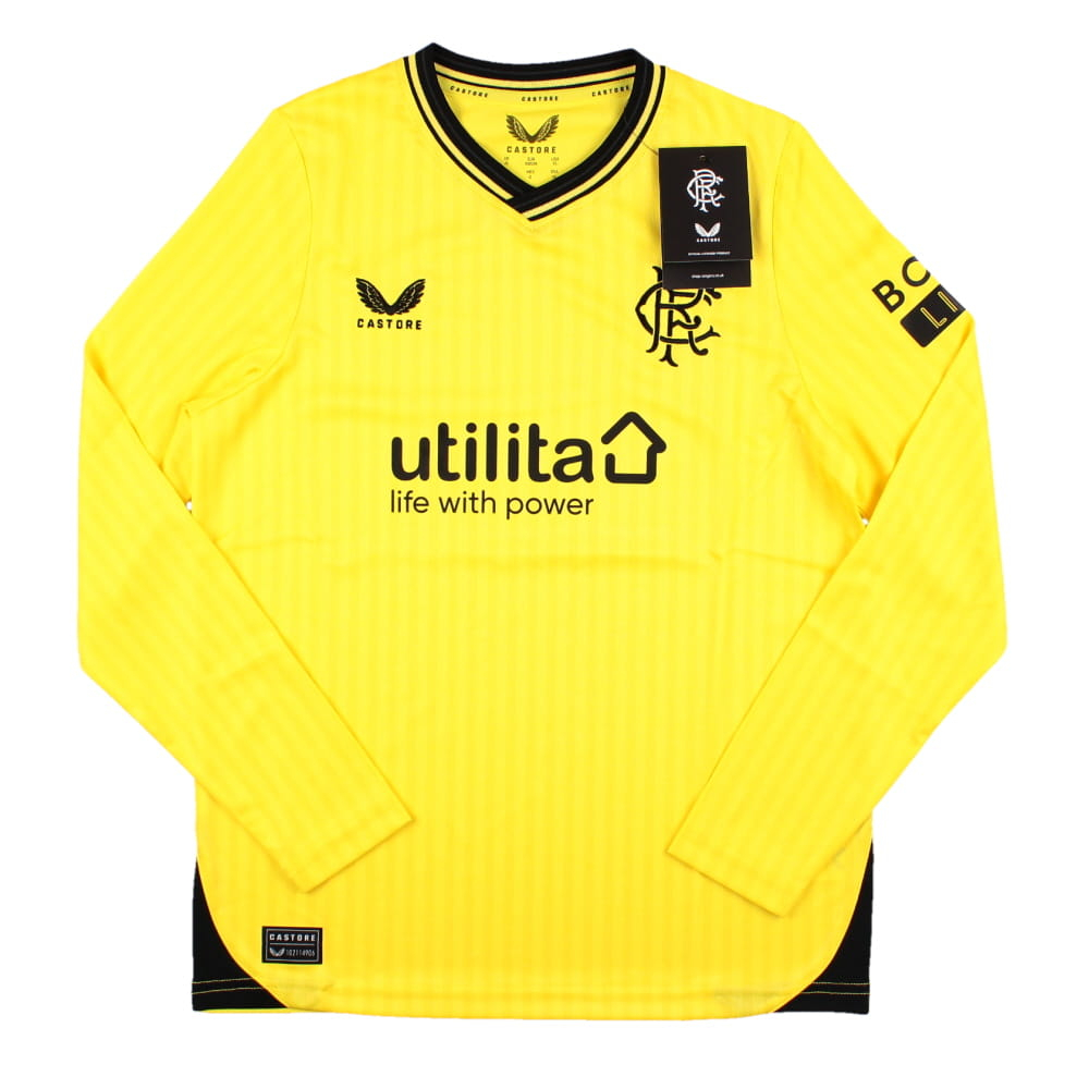 2023-2024 Rangers Home Goalkeeper LS Shirt (Yellow) - Kids (McGregor 1)