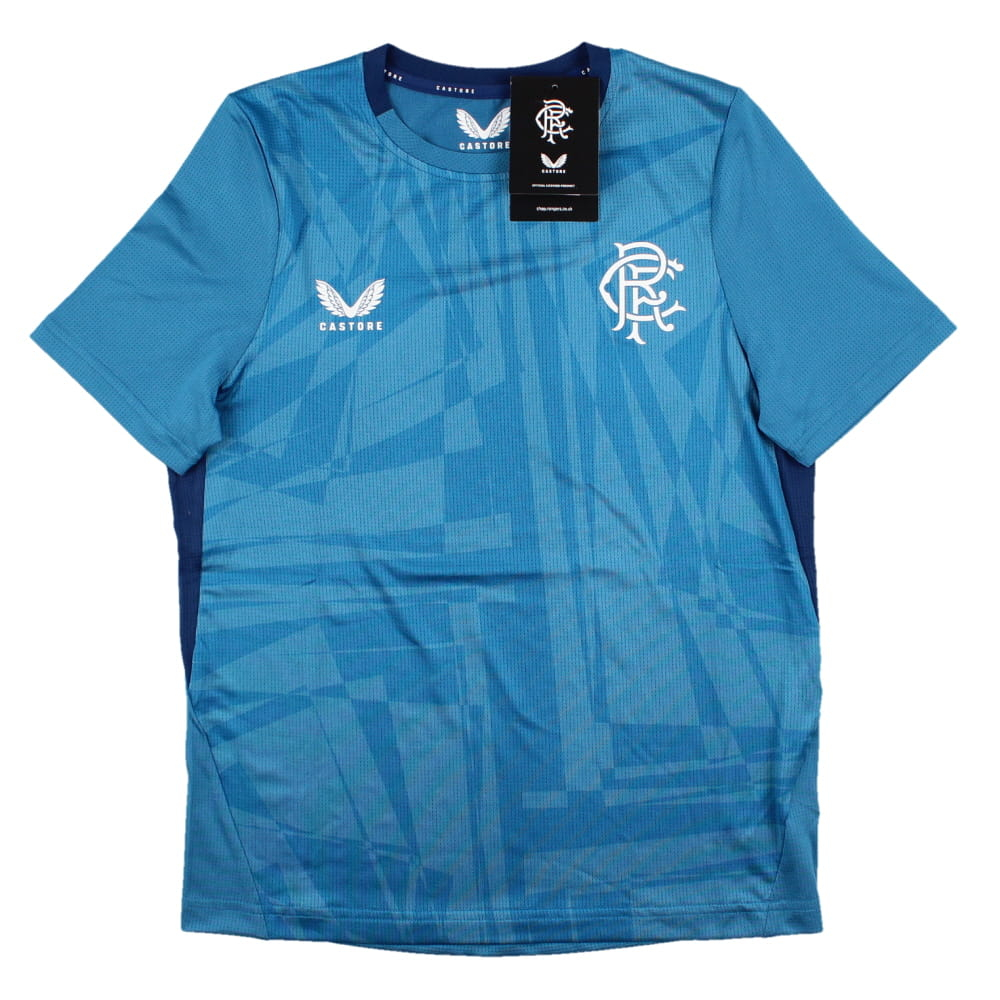 2023-2024 Rangers Players Training Tee (Deep Water) - Kids (Amoruso 4)