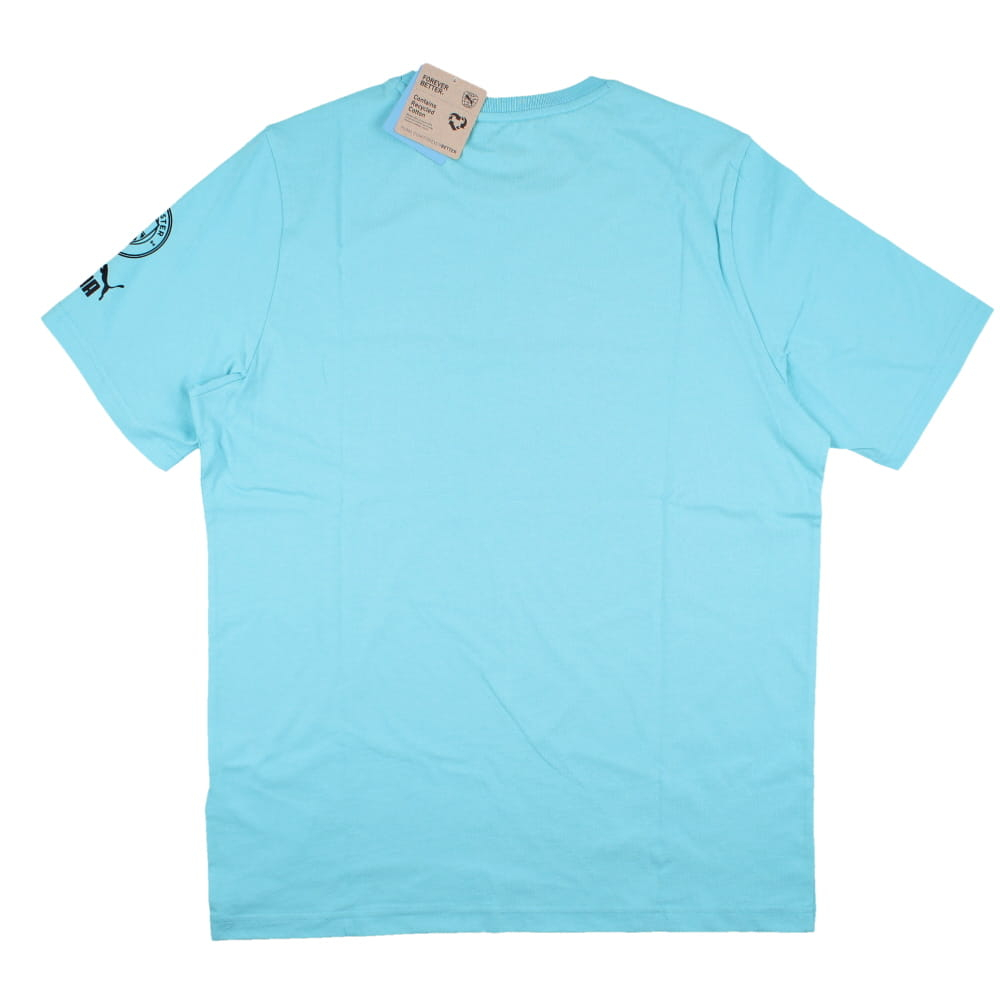 2023-2024 Man City FtblCore Graphic Tee (Hero Blue) (KUN AGUERO 10)