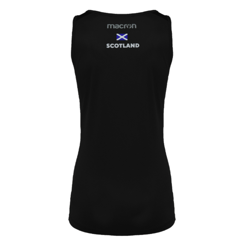 2023-2024 Scotland Rugby Training Singlet (Black) - Ladies (Your Name)