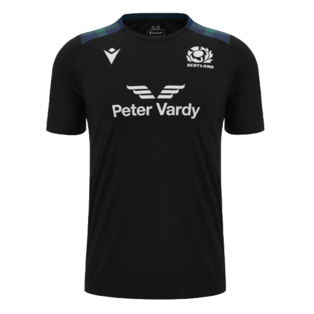 2023-2024 Scotland Rugby Training Shirt (Black) - Kids (Your Name)