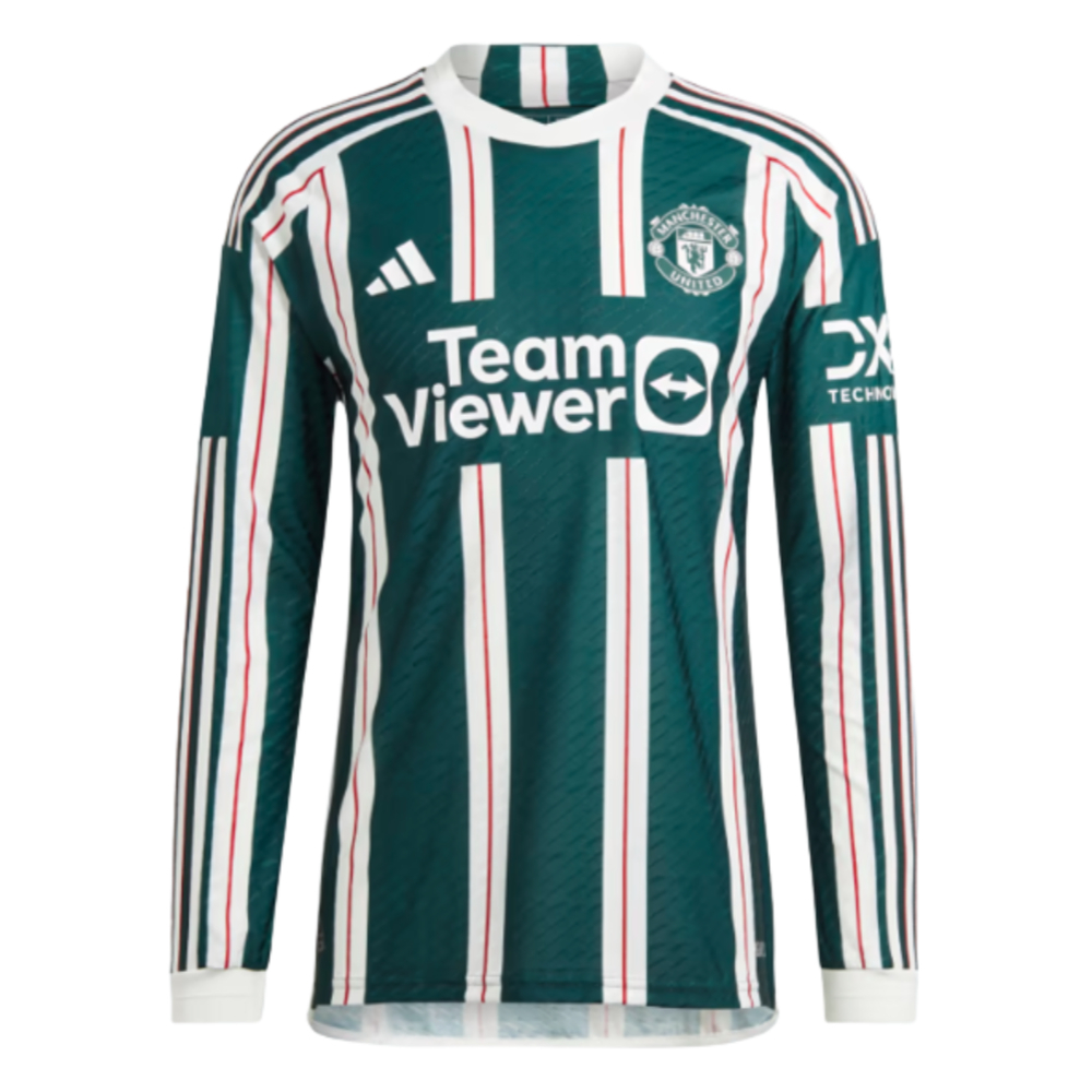 2023-2024 Man Utd Authentic Long Sleeve Away Shirt (Casemiro 18)