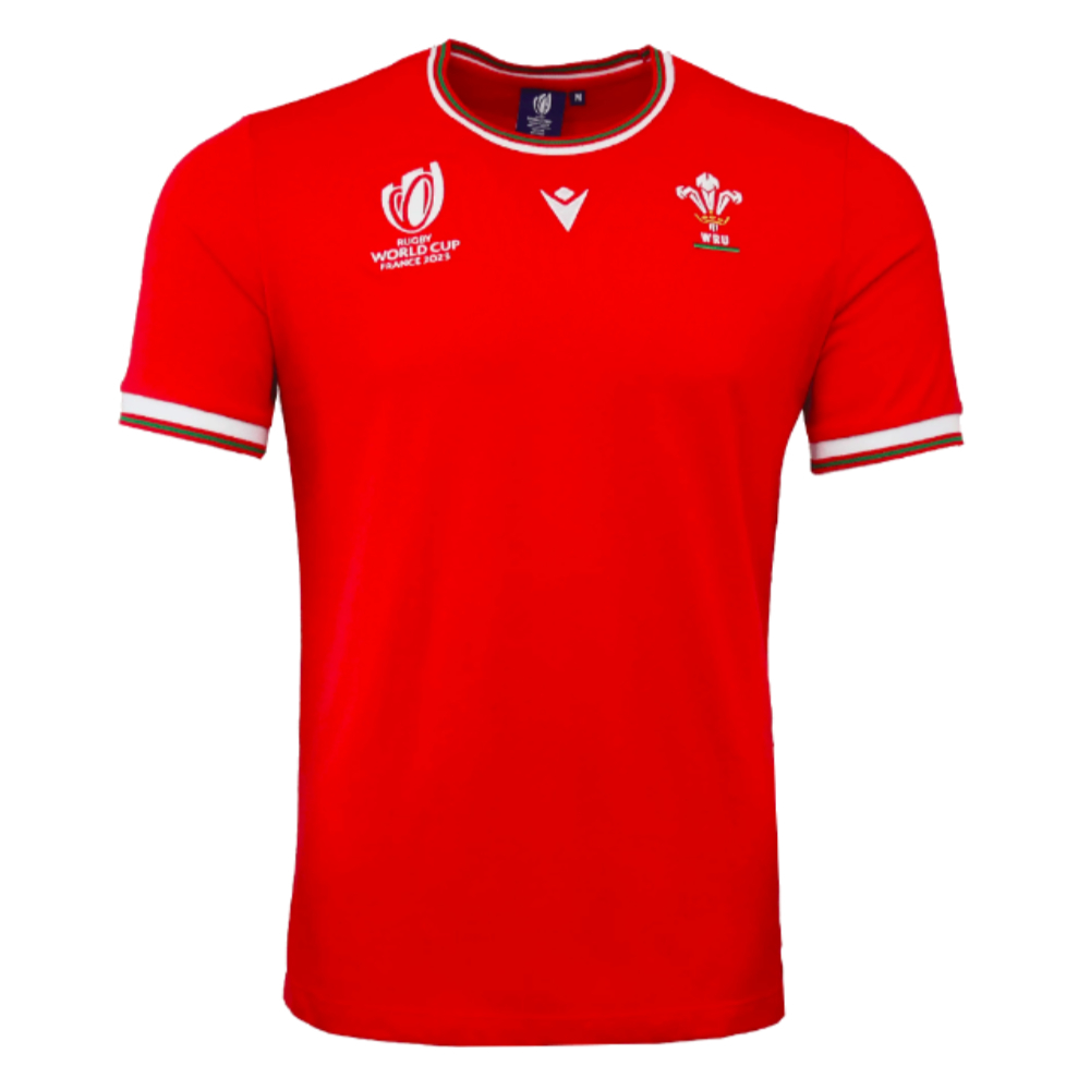 2023-2024 Wales Rugby RWC Poly Tee (Red) (Your Name)