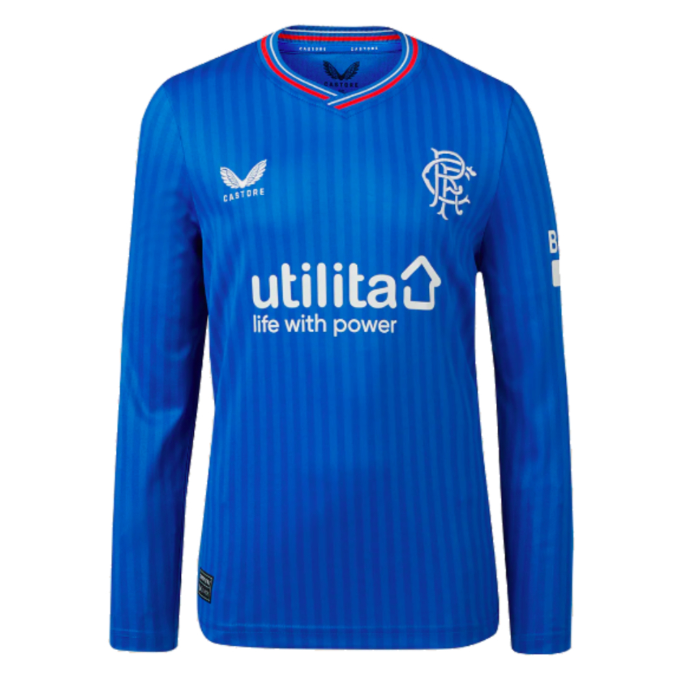 2023-2024 Rangers Long Sleeve Home Shirt (Kids) (Gascoigne 8)