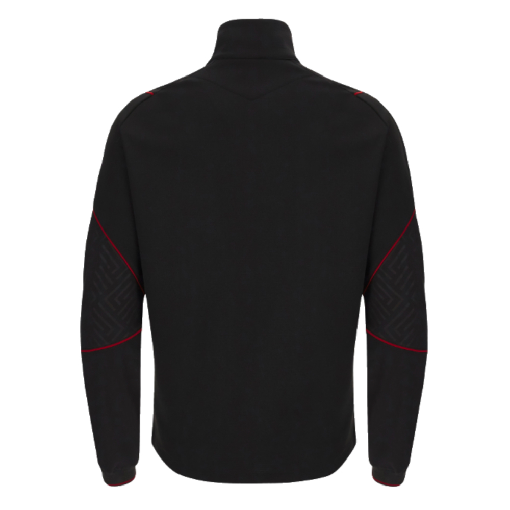 2023-2024 Wales Rugby WRU Half Zip Fleece (Black)