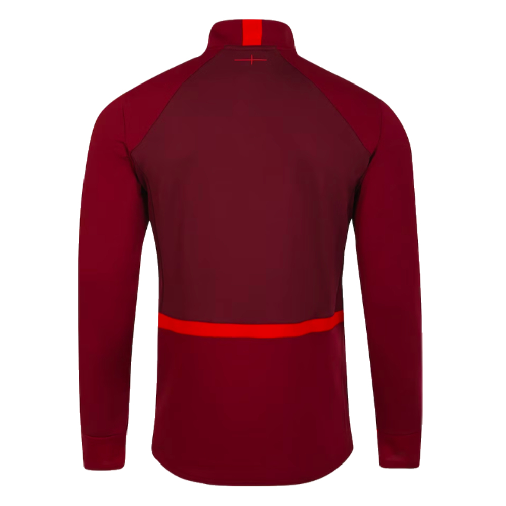 2023-2024 England Rugby Midlayer Top (Tibetan Red)