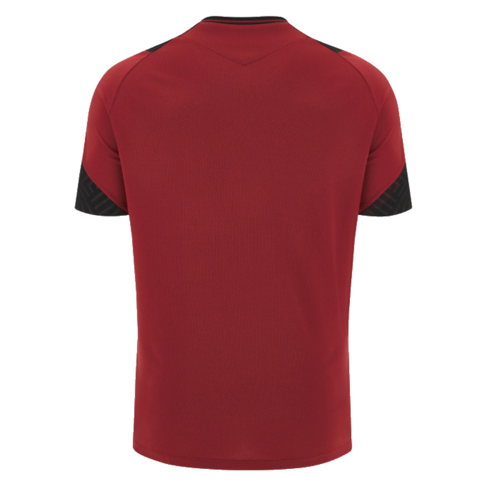 2023-2024 Wales Rugby Training Gym T-Shirt (Red) (Your Name)