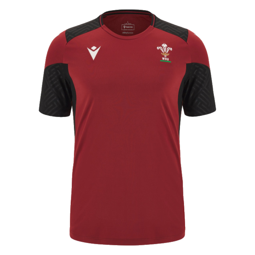 2023-2024 Wales Rugby Training Gym T-Shirt (Red) (Your Name)