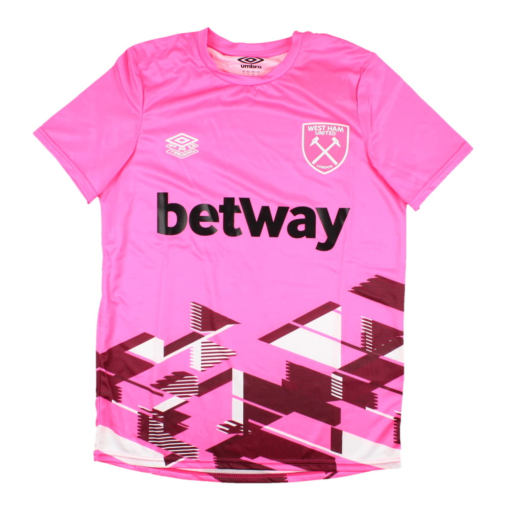 2023-2024 West Ham Warm Up Jersey (Pink) (ALVAREZ 19)