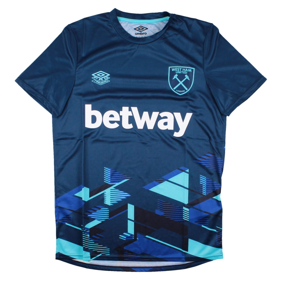 2023-2024 West Ham Warm Up Jersey (Navy) (Your Name)