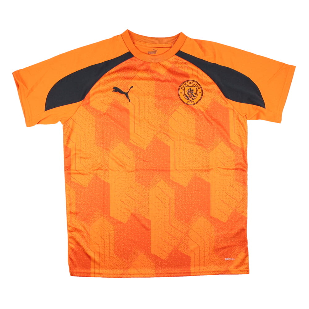 2023-2024 Man City Pre-Match Jersey (Orange) - Kids (FODEN 47)