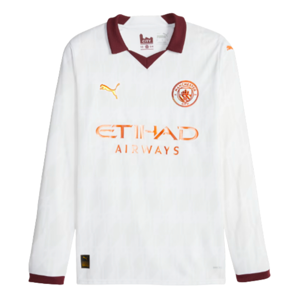 2023-2024 Man City Long Sleeve Away Shirt (AKANJI 25)