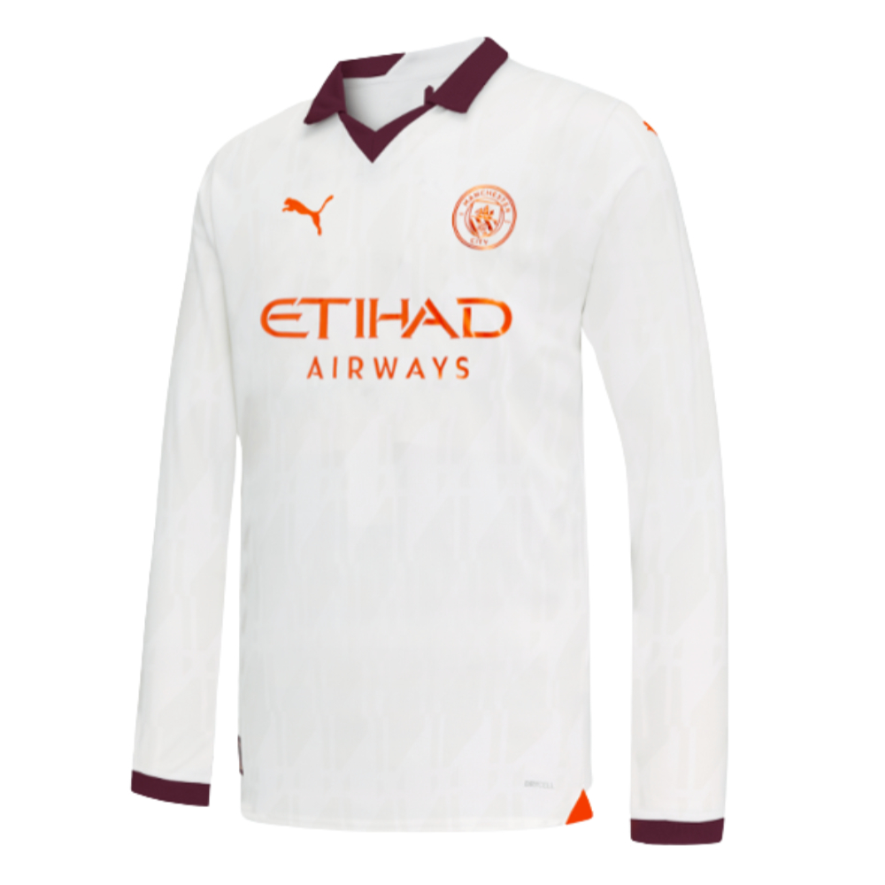 2023-2024 Man City Long Sleeve Away Shirt (Kids) (RICHARDS 2)