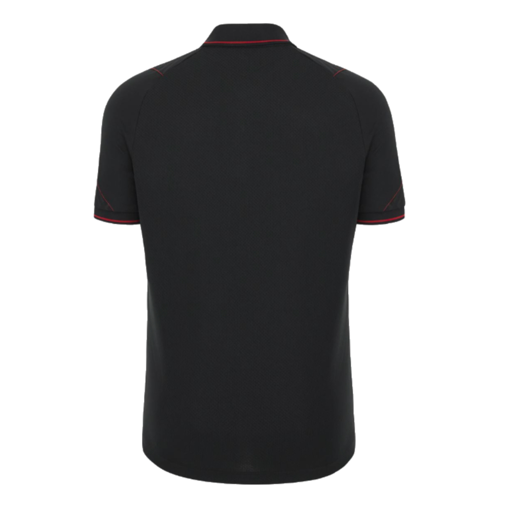 2023-2024 Wales Rugby Travel Polo Shirt (Black)