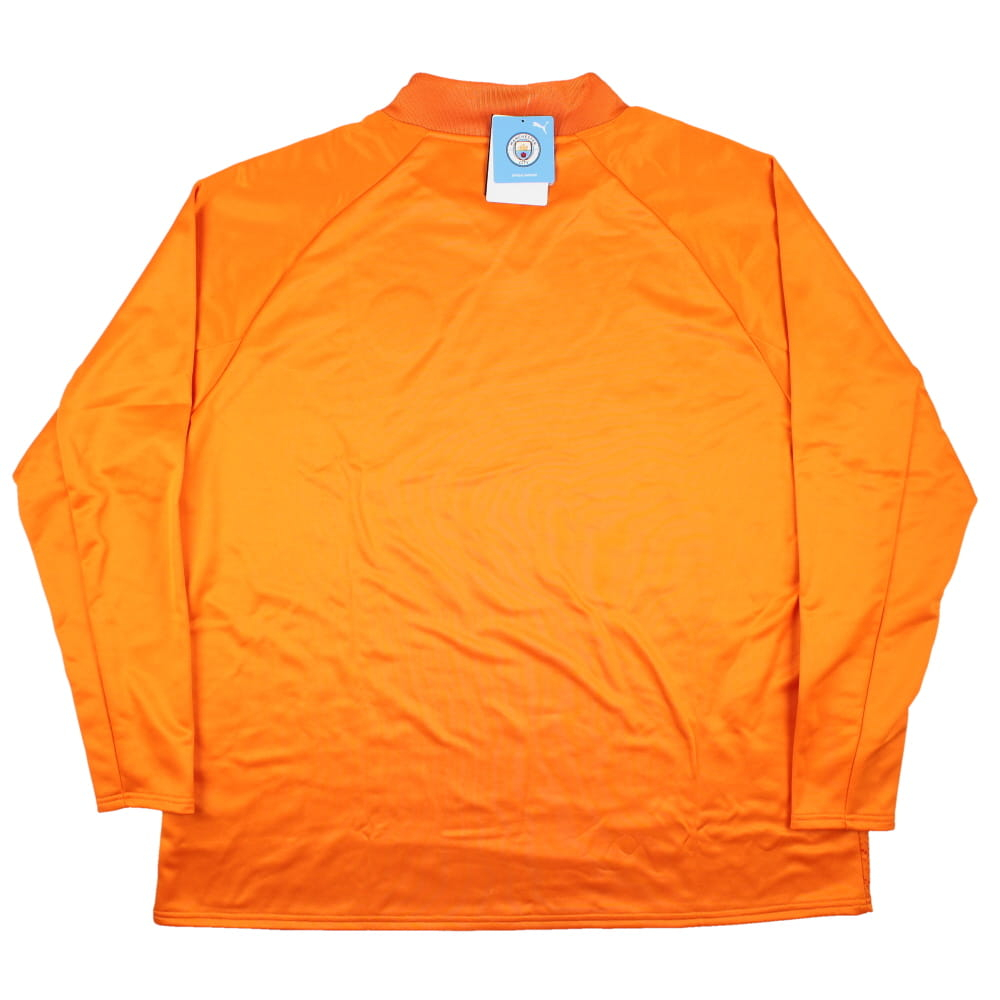 2023-2024 Man City Pre-Match LS Sweat Top (Orange)