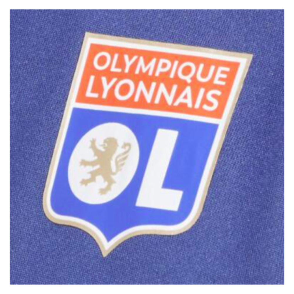 2023-2024 Olympique Lyon Hooded Track Top (Tech Indigo)