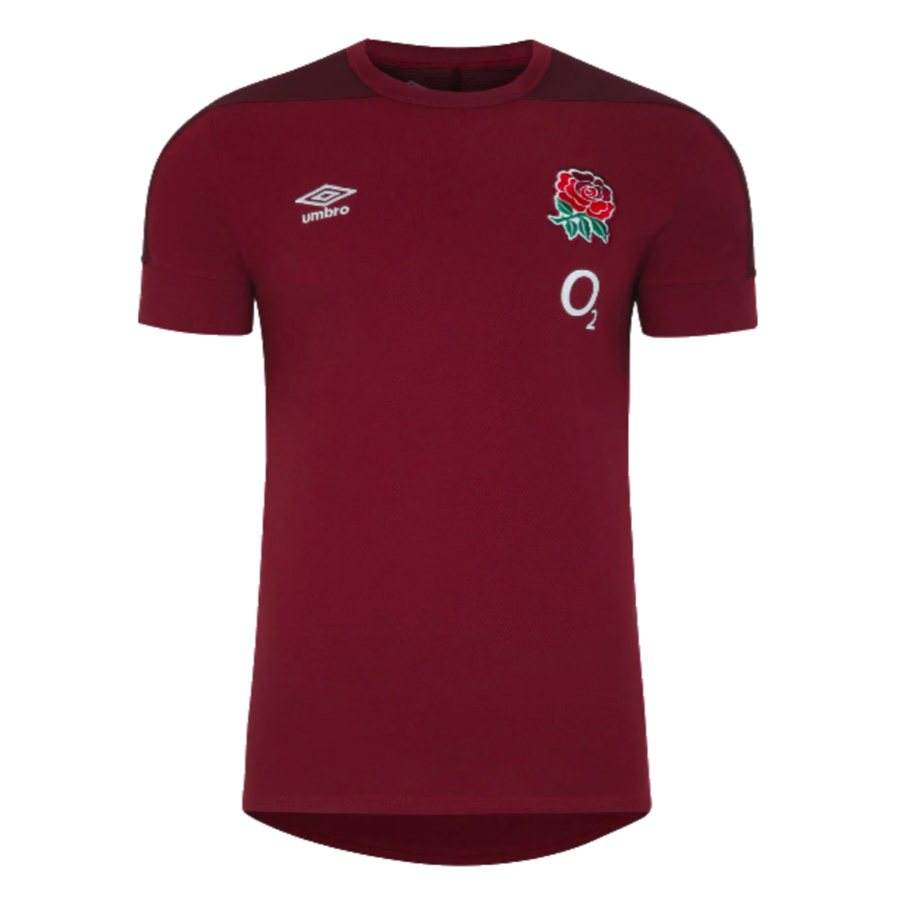 2023-2024 England Rugby Presentation T-Shirt (Tibetan Red) (Robinson 14)