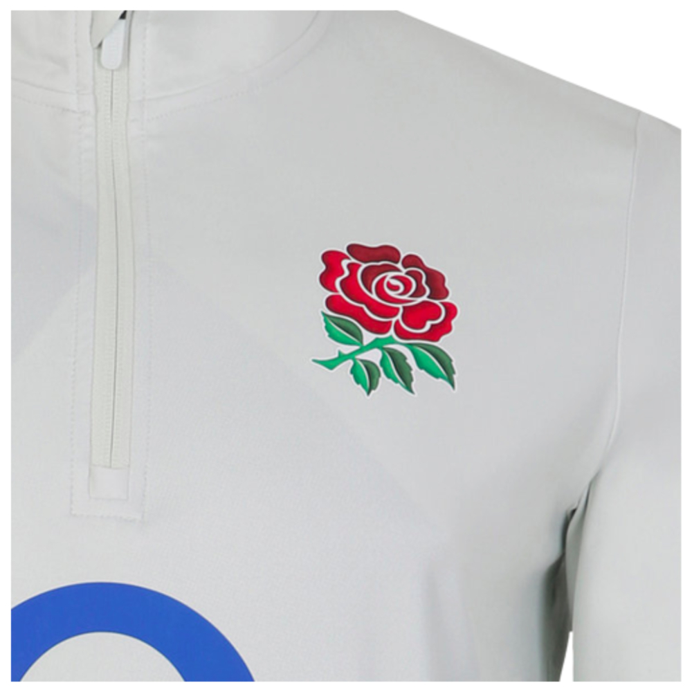 2023-2024 England Rugby Warm Up Mid Layer Top (White)