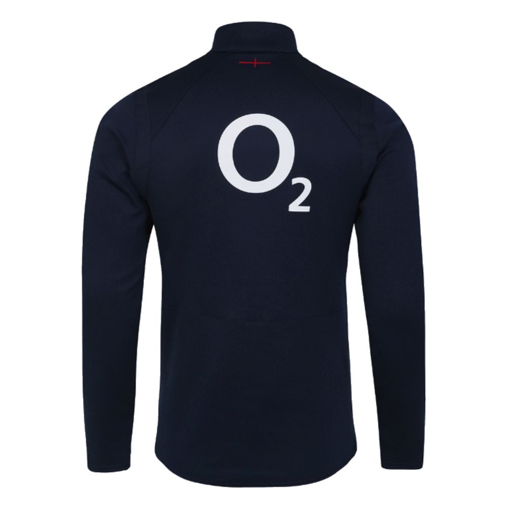 2023-2024 England Rugby 1/2 Zip Fleece (Navy Blazer)