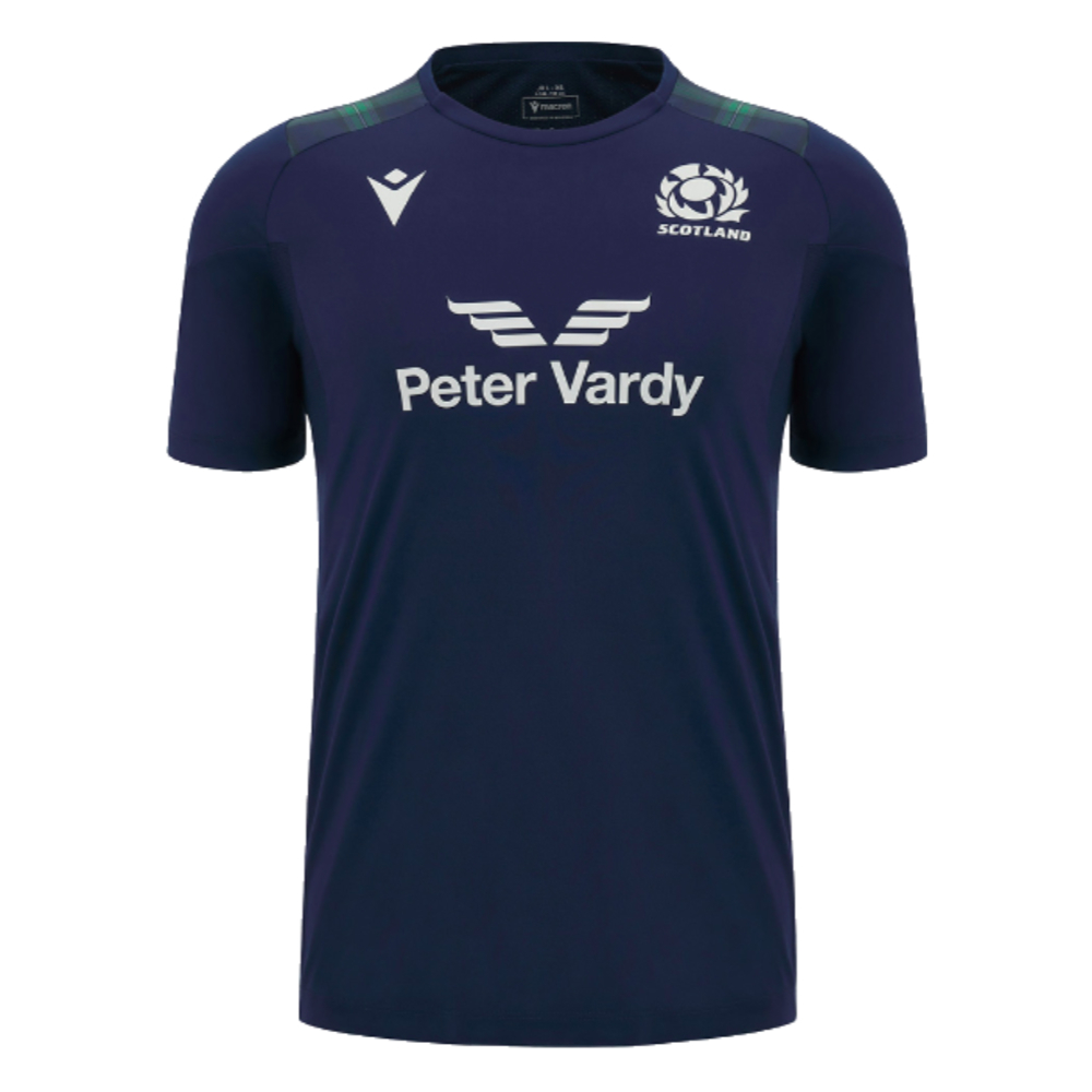 2023-2024 Scotland Rugby Training Gym Tee (Navy) - Kids (Your Name)