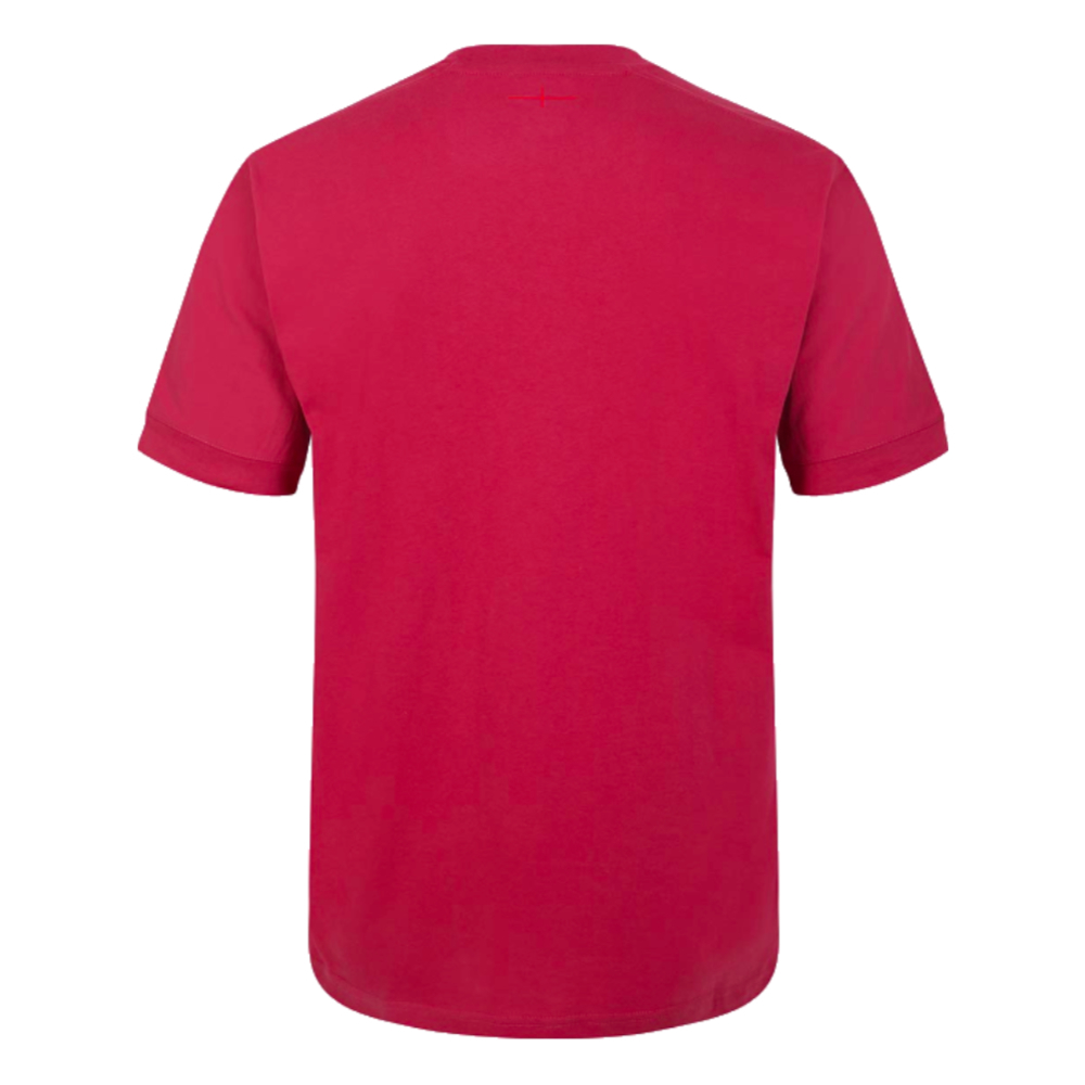 2023-2024 England Rugby Leisure T-Shirt (Earth Red) (Your Name)