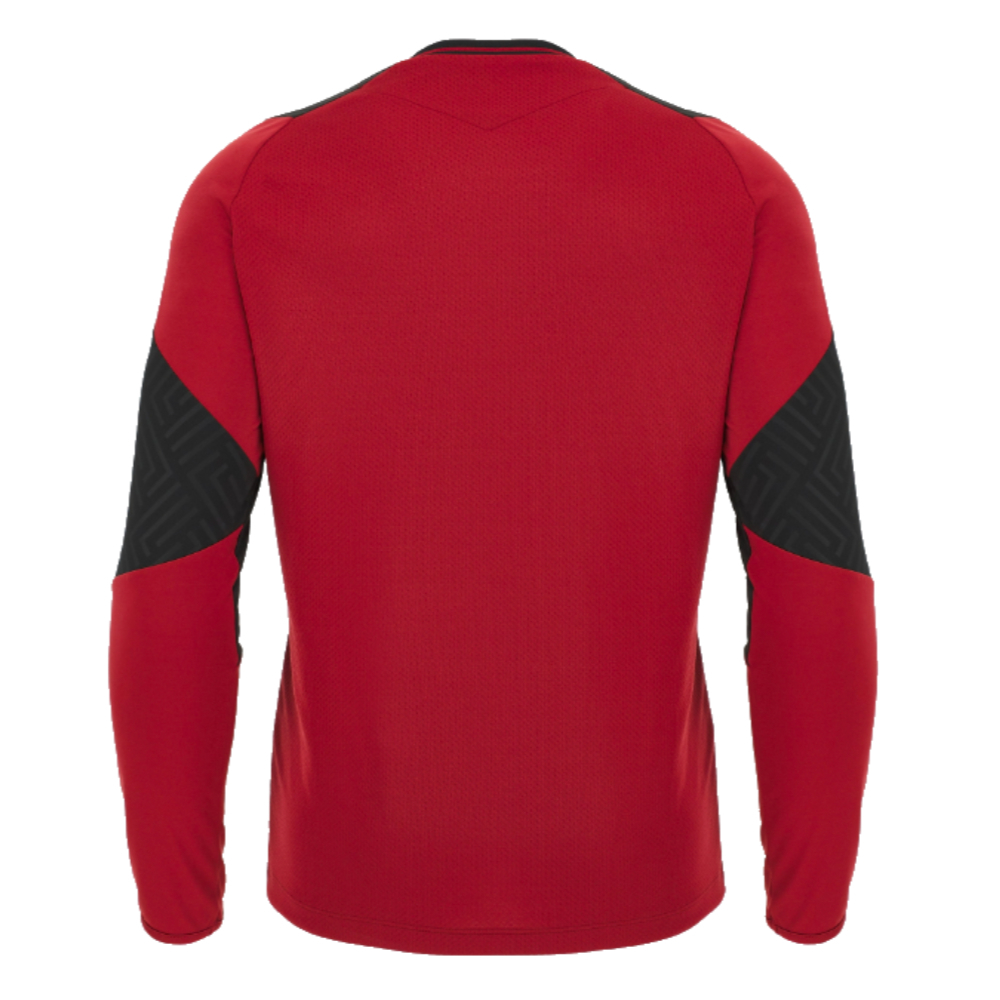 2023-2024 Wales Rugby Long Sleeve Training Tee (Red)