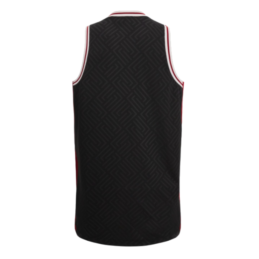 2023-2024 Wales Rugby Basketball Singlet (Black) (Your Name)