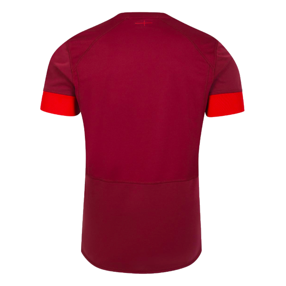 2023-2024 England Rugby Relaxed Training Shirt (Tibetan Red) (Leonard 1)