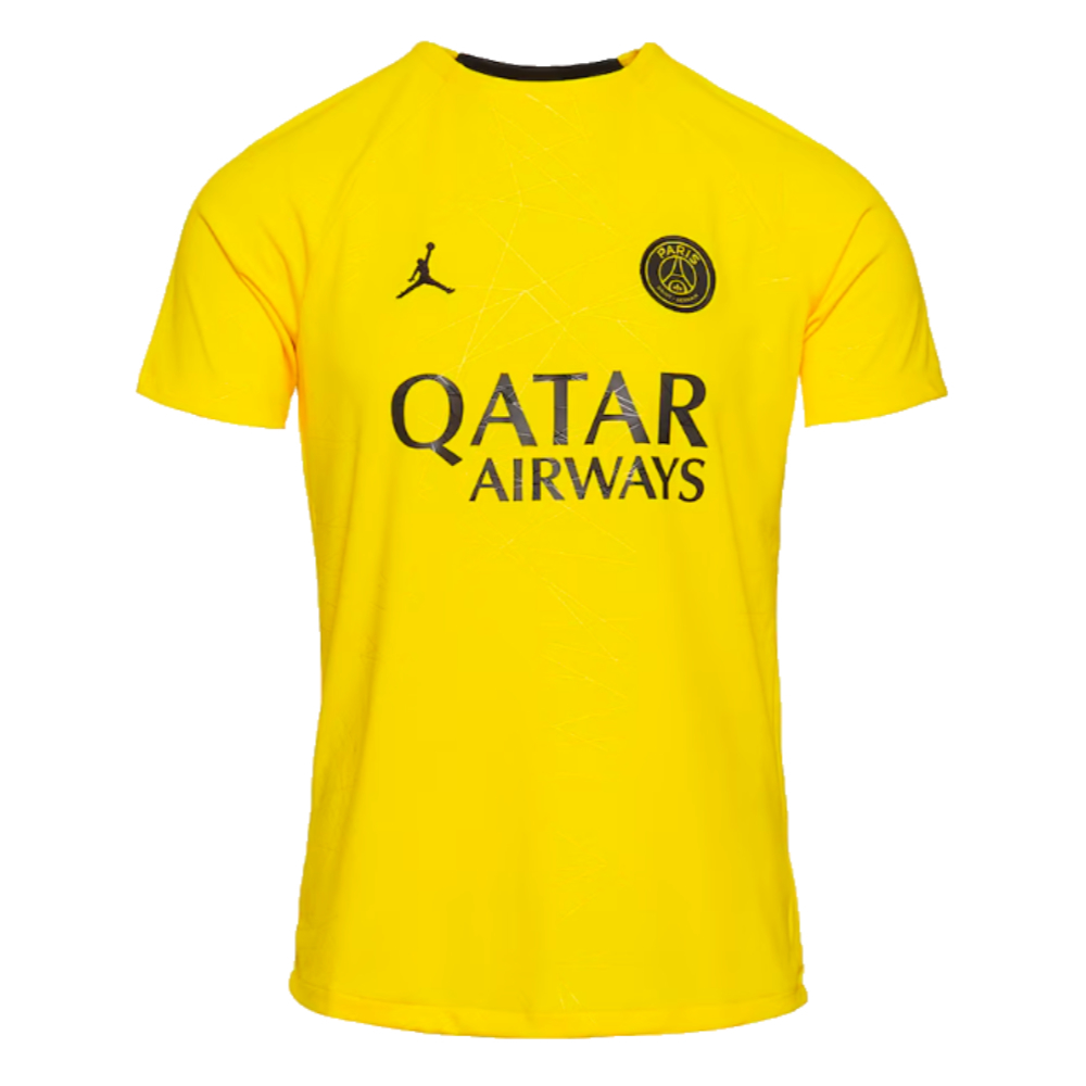 2023-2024 PSG Pre-Match Shirt (Yellow) (Your Name)