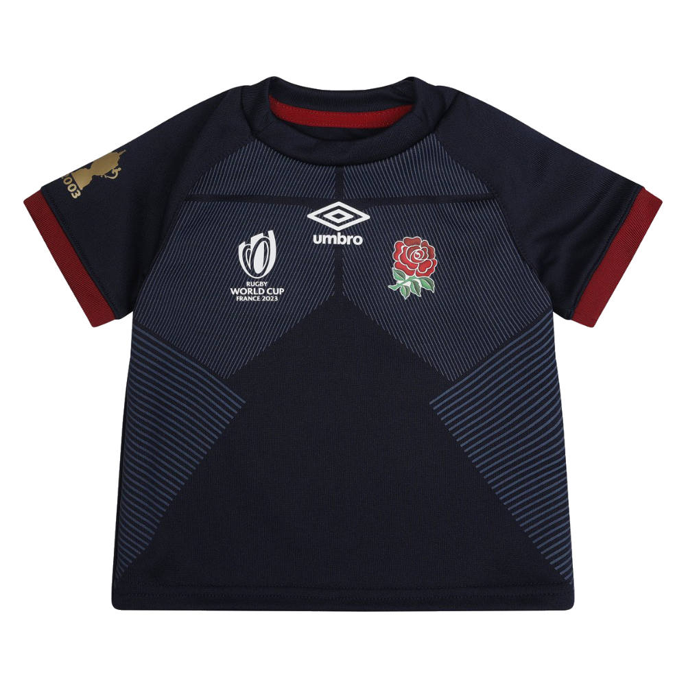 England RWC 2023 Alternate Replica Rugby Baby Shirt (Farrell 10)