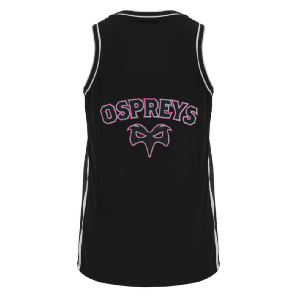 2023-2024 Ospreys Rugby Training Basketball Vest (Black)