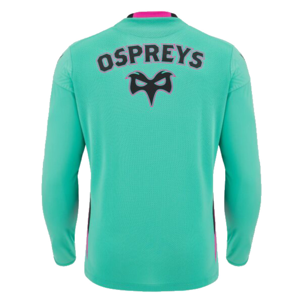 2023-2024 Ospreys Rugby Long Sleeve Training Tee (Turquoise)