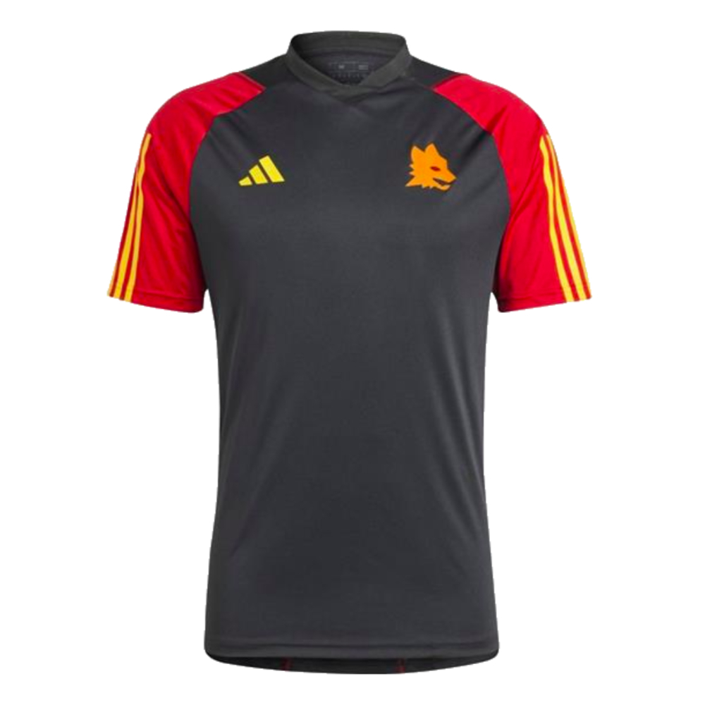 2023-2024 AS Roma Training Shirt (Black) (DE ROSSI 16)