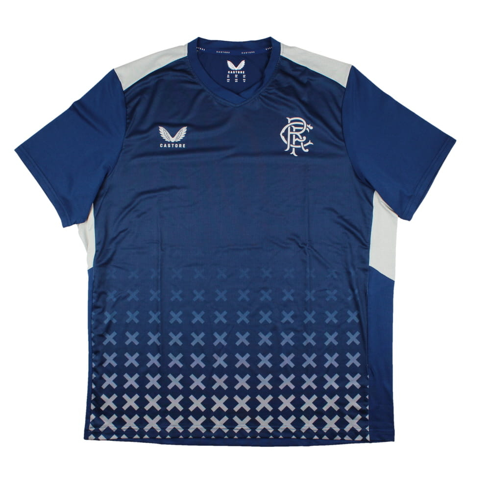 2023-2024 Rangers Coaches Match Day Tee (Blue) (Souttar 5)