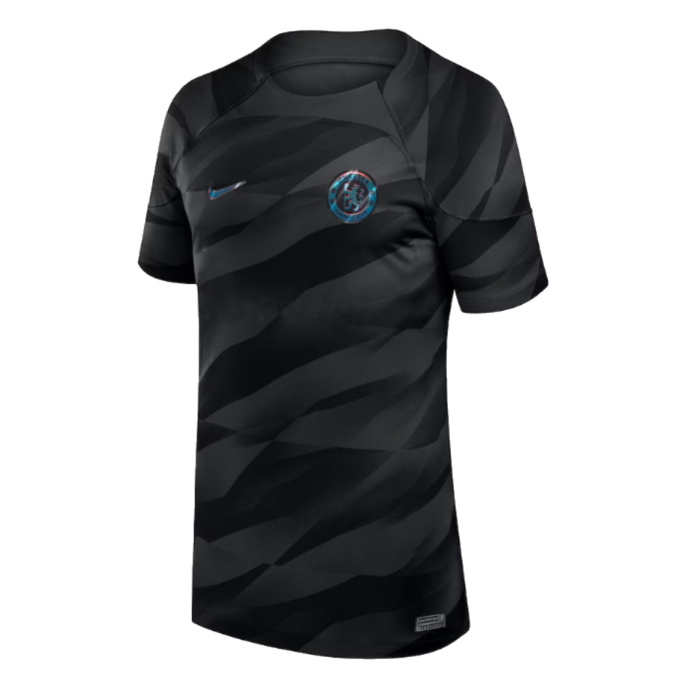 2023-2024 Chelsea Home Goalkeeper Shirt (Black) - Kids (Cech 1)