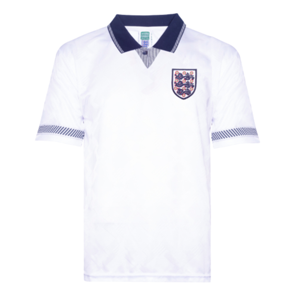 Score Draw England World Cup 1990 Home Shirt (Beardsley 9)