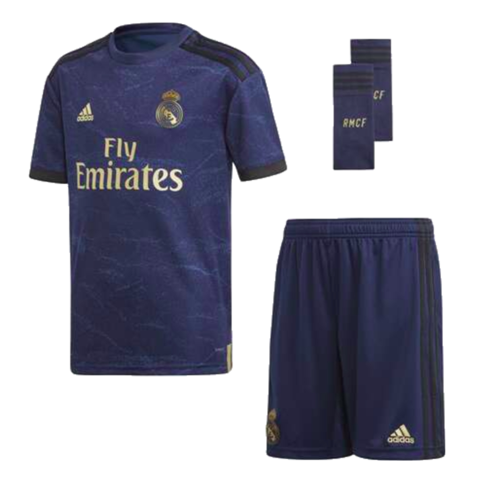 2019-2020 Real Madrid Away Youth Kit (Night Indigo) (BENZEMA 9)