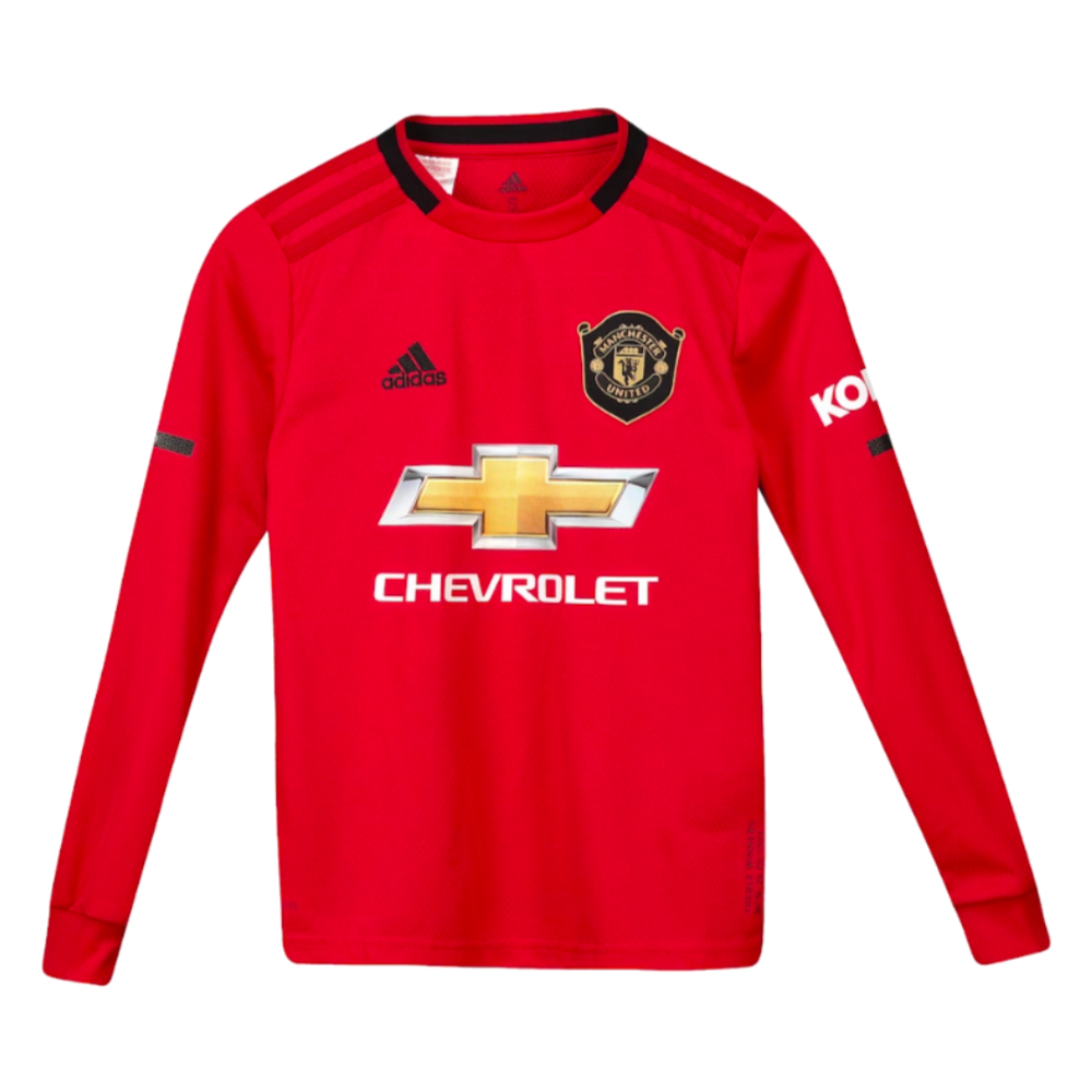 2019-2020 Man Utd Long Sleeve Home Shirt (Kids) (Pogba 6)