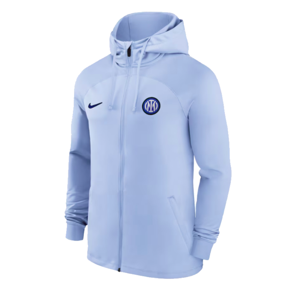 2023-2024 Inter Milan Strike Hooded Knit Tracksuit (Light Marine)