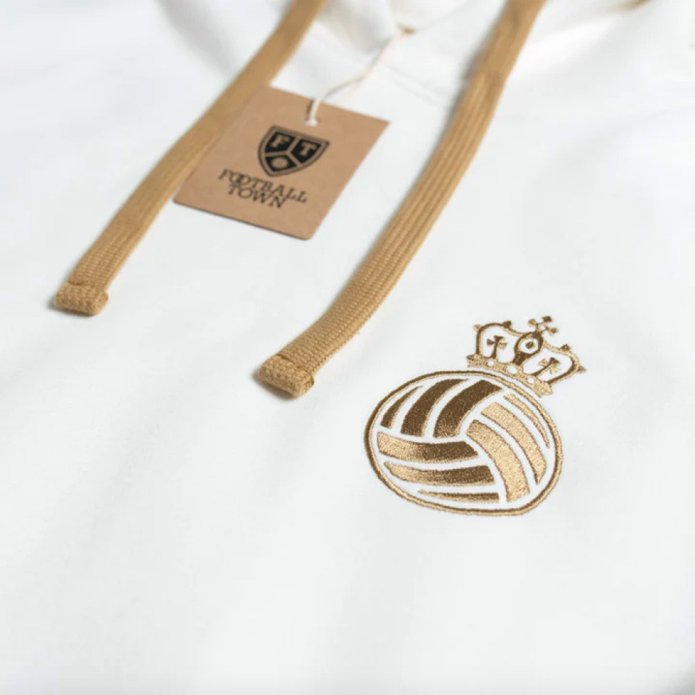 Madrid Corona Retro Football Hoodie (White)