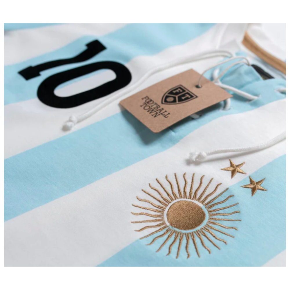 Argentina Home Retro Shirt with Laces El Sol