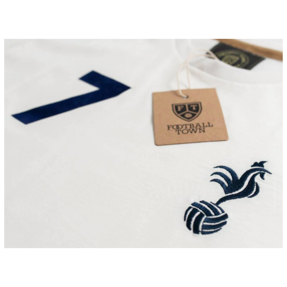 The Cockerel 7 White Home Retro Football T-Shirt