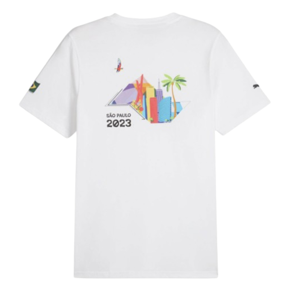 2023 Ferrari Brazil Race Tee (White)