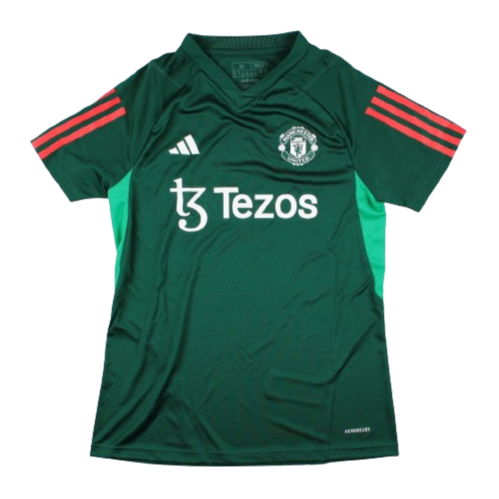 2023-2024 Man Utd Training Shirt (Green) - Ladies (Martial 9)