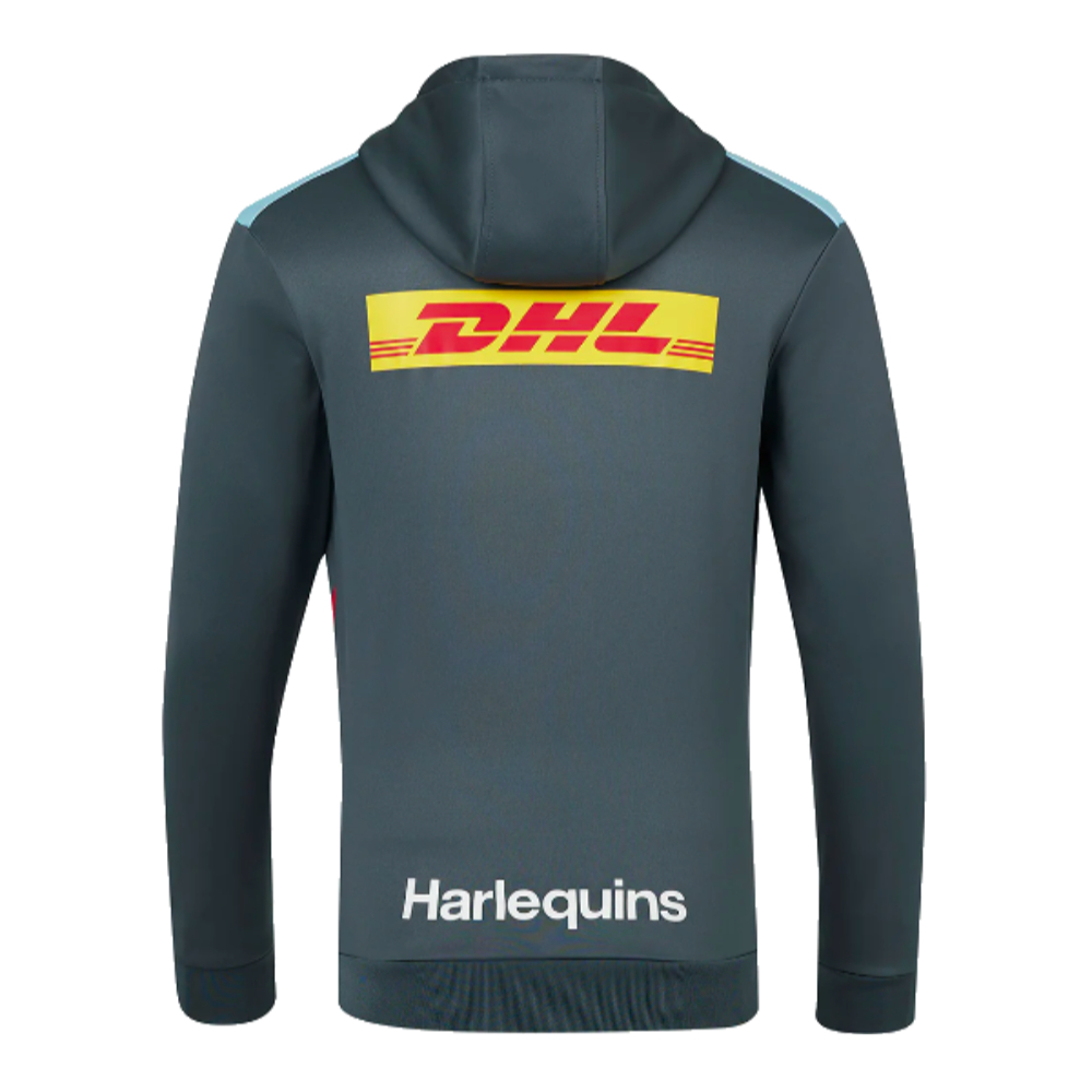 2023-2024 Harlequins Mens Pullover Hoodie (Grey)