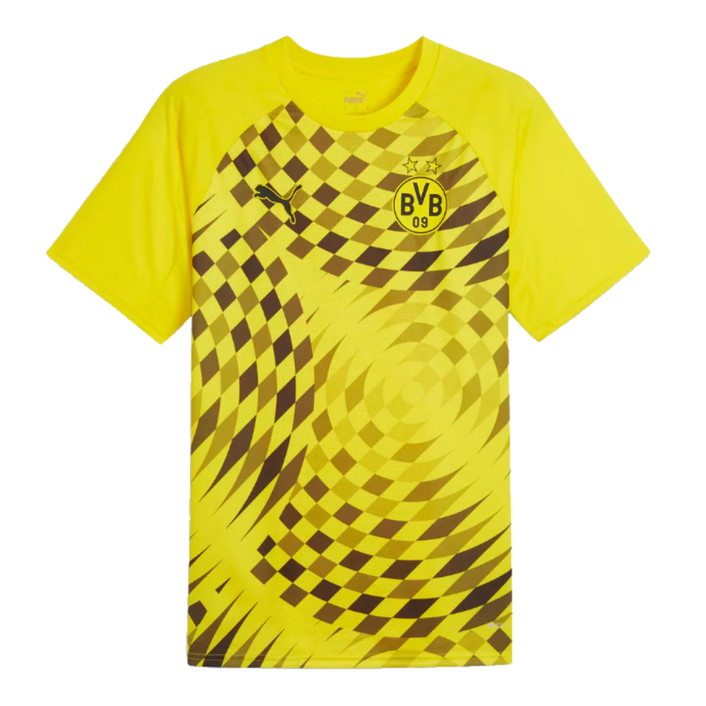 2023-2024 Borussia Dortmund Pre-Match Shirt (Cyber Yellow) (Your Name)